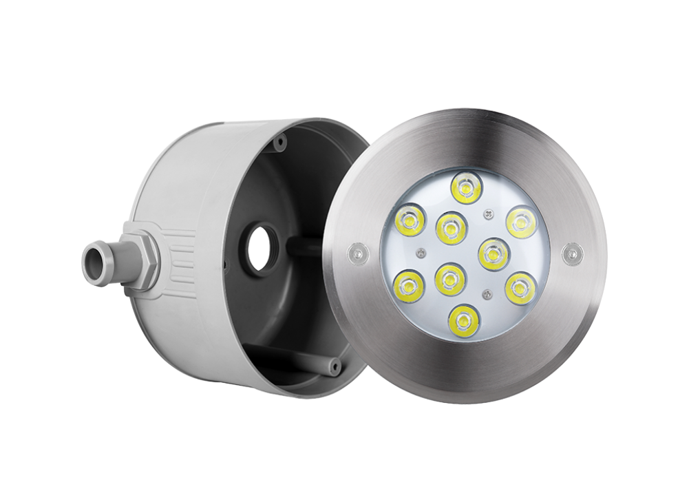 9W/18W Underwater light stainless steel SS316 with IP68 and cylindrical hood