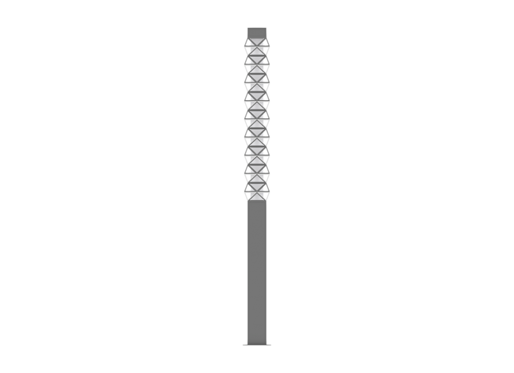 现代方形柱子LED草坪庭院灯（带导光板）3米 30W IP65